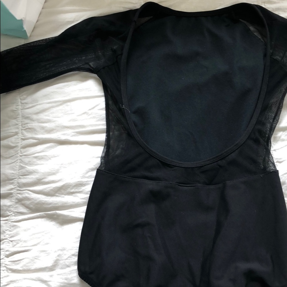 LA Dance designs black mesh leo!